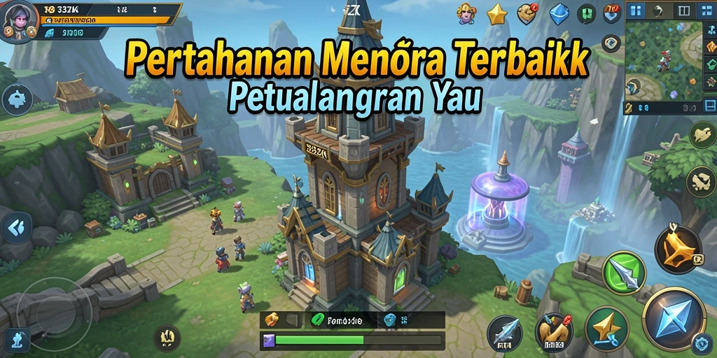 Tangkapan layar dari gameplay Tower Defense yang mendebarkan.