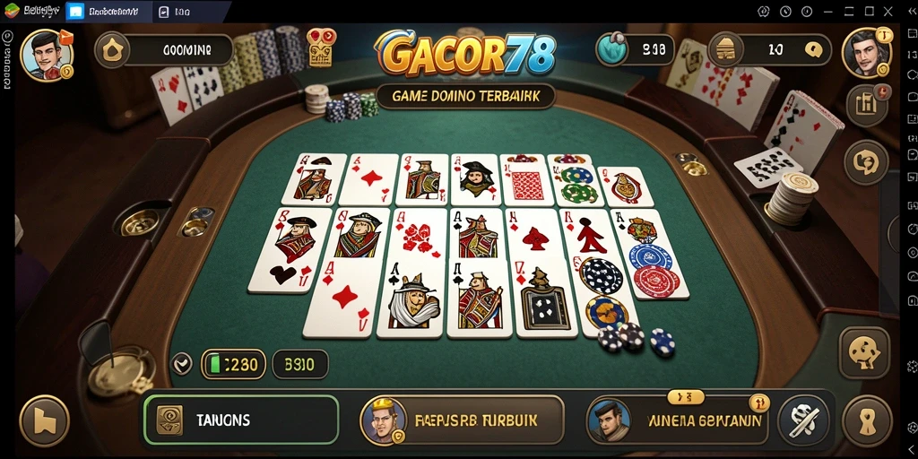 Screenshot gameplay GACOR78 menampilkan momen seru dalam permainan Domino.