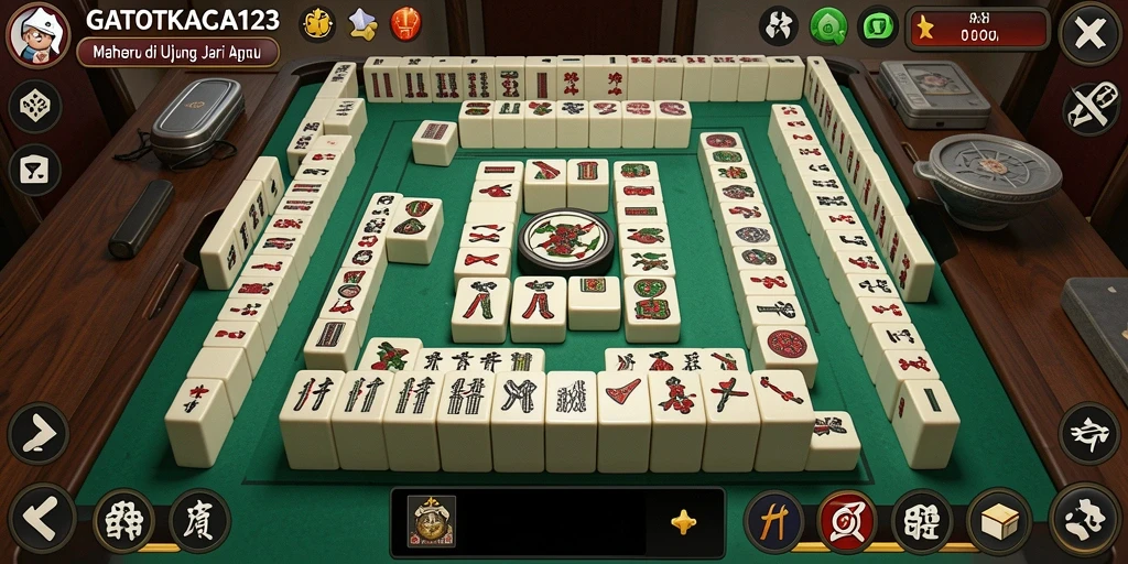 Tampilan gameplay Mahjong GATOTKACA123 yang menarik dan menantang.