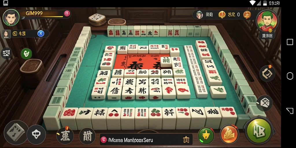 Screenshot GIM999 menampilkan gameplay Mahjong yang seru dan interaktif.