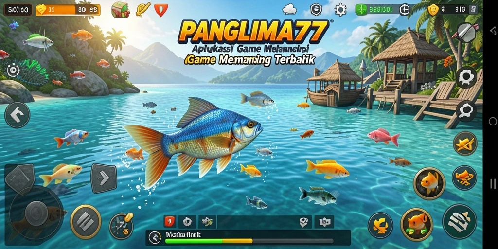 Gameplay menarik dalam memancing menggunakan aplikasi PANGLIMA77.