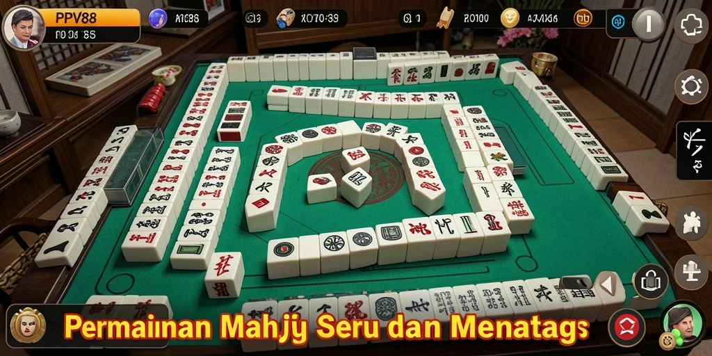 Screenshot utama PPV88 menampilkan gameplay Mahjong yang menarik.