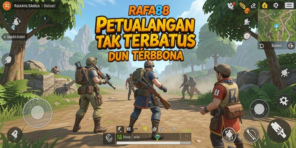 Screenshot gameplay RAFA88 menampilkan aksi seru di dunia terbuka.