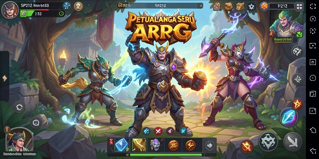 Tampilan gameplay seru SP212 di dunia ARPG.