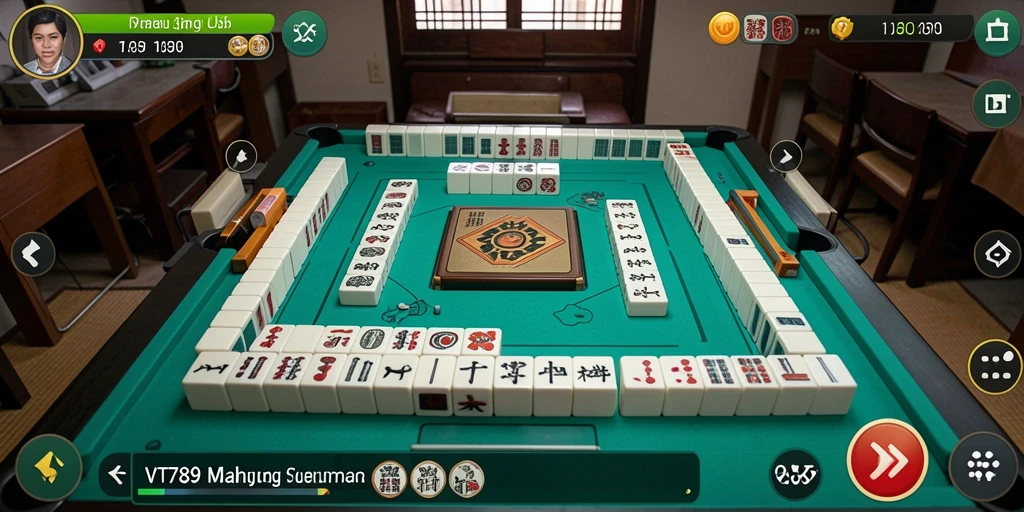 Screenshot VT789 menunjukkan gameplay Mahjong yang mendebarkan dan grafis yang menarik.